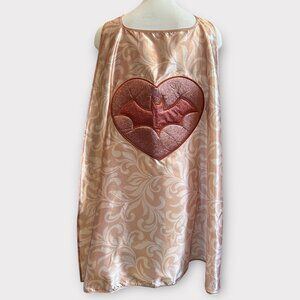 Six Flags Theme Park Womens Girls Satin BATGIRL Batman Cape Pink Sparkle Cosplay